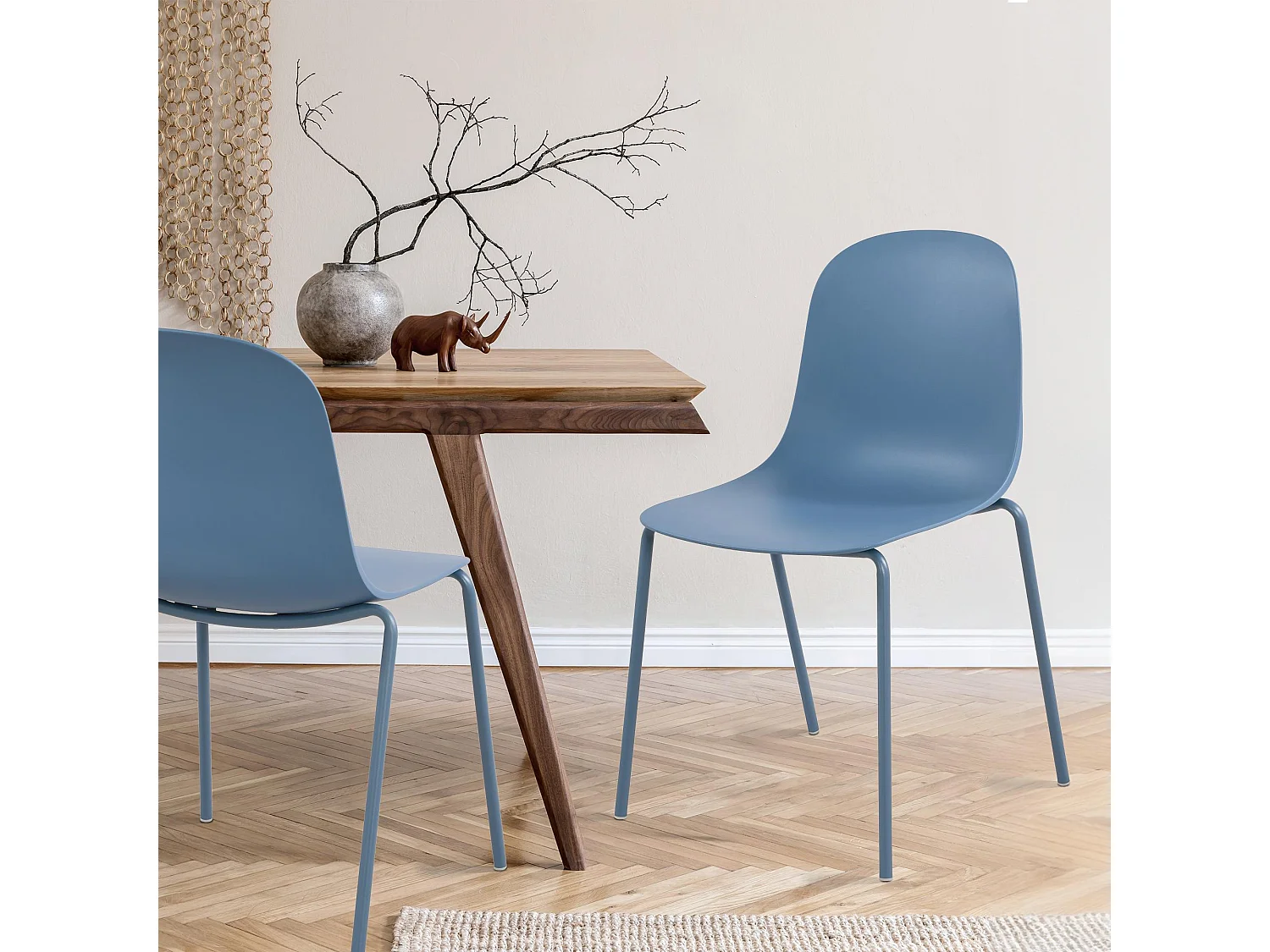 Chaises de jardin - Plastique - Bleu - Hardin