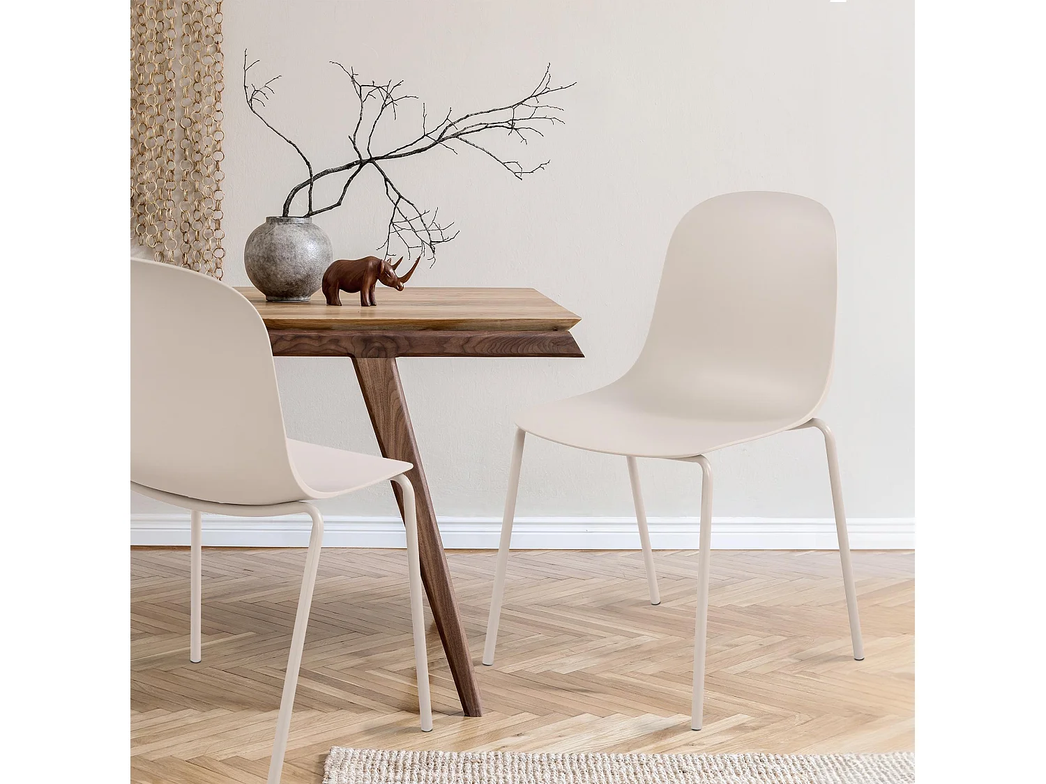 Chaises de jardin - Plastique - Gris clair - Hardin