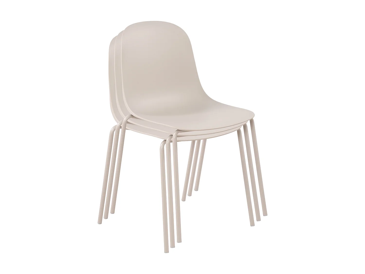 Chaises de jardin - Plastique - Gris clair - Hardin