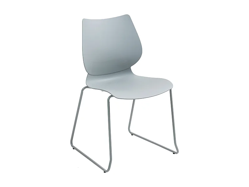 Chaise de conférence - Plastique - Gris - Houma