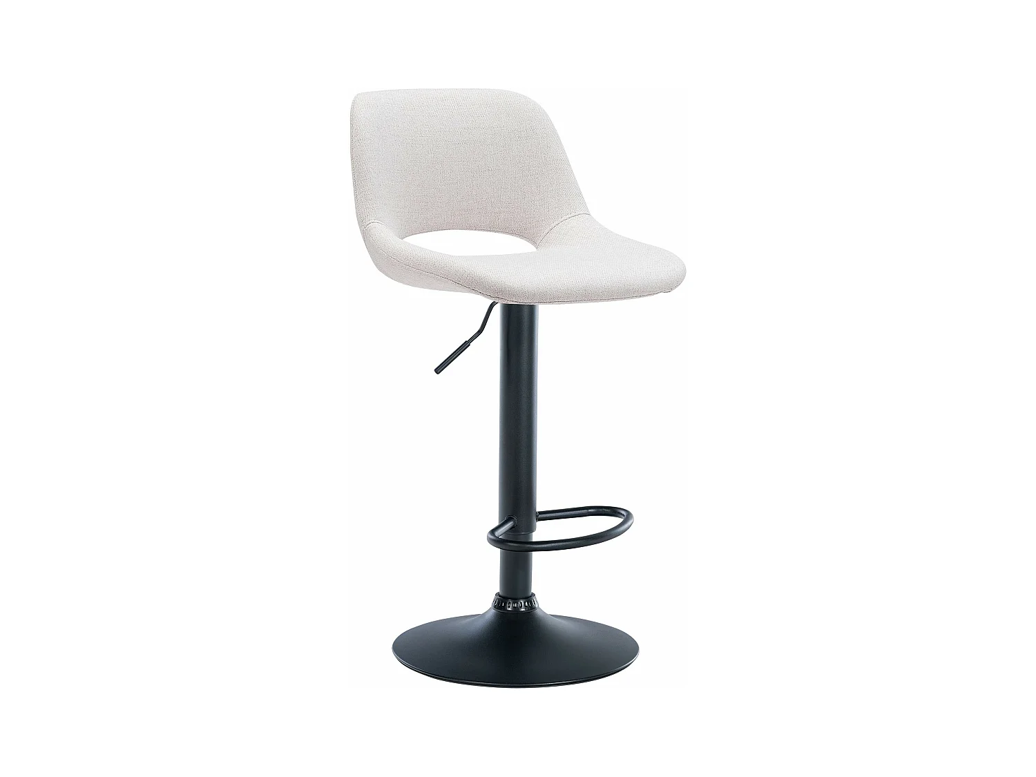 Tabouret de bar - Tissu - Crème - Camden