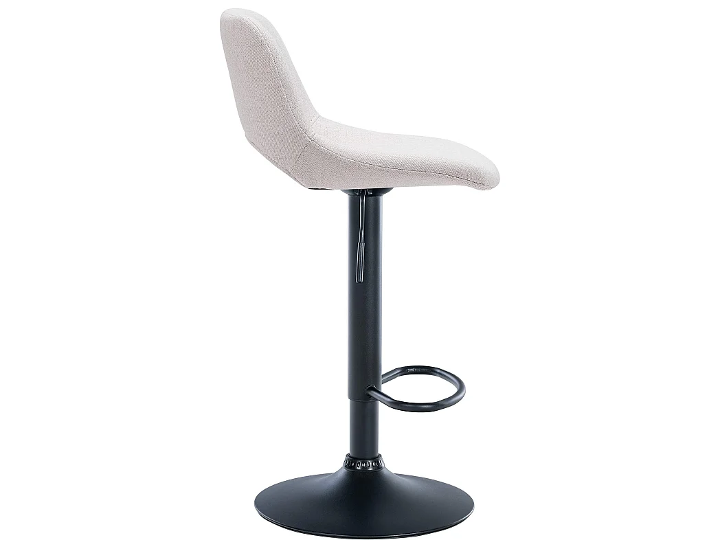 Tabouret de bar - Tissu - Crème - Camden