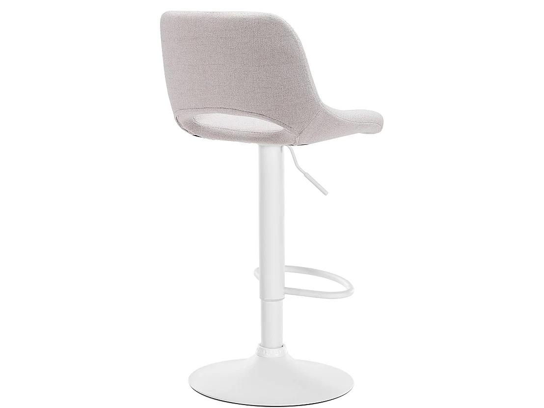 Lot de 2  Tabouret de bar - Tissu - Crème - Camden