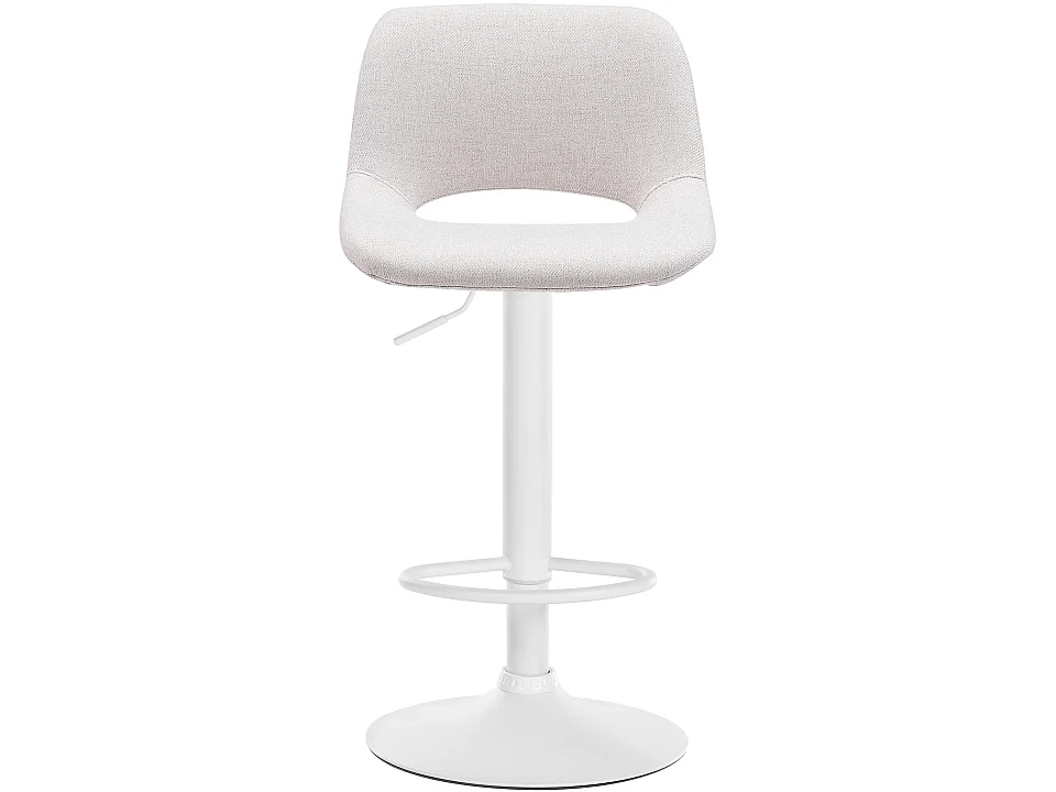 Lot de 2  Tabouret de bar - Tissu - Crème - Camden