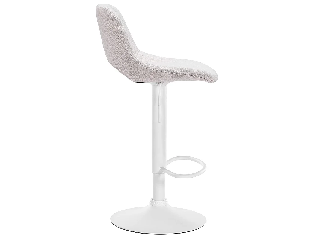 Lot de 2  Tabouret de bar - Tissu - Crème - Camden