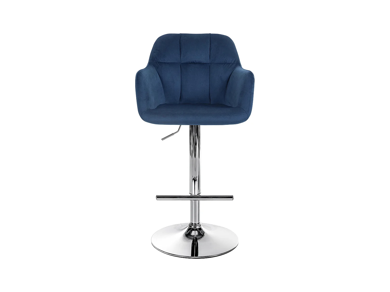 Tabouret de bar - Velours - Bleu - Natoma