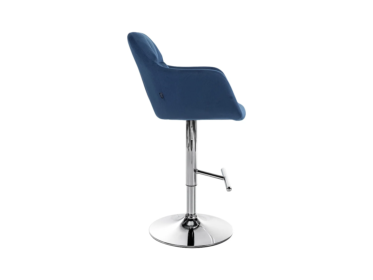 Tabouret de bar - Velours - Bleu - Natoma