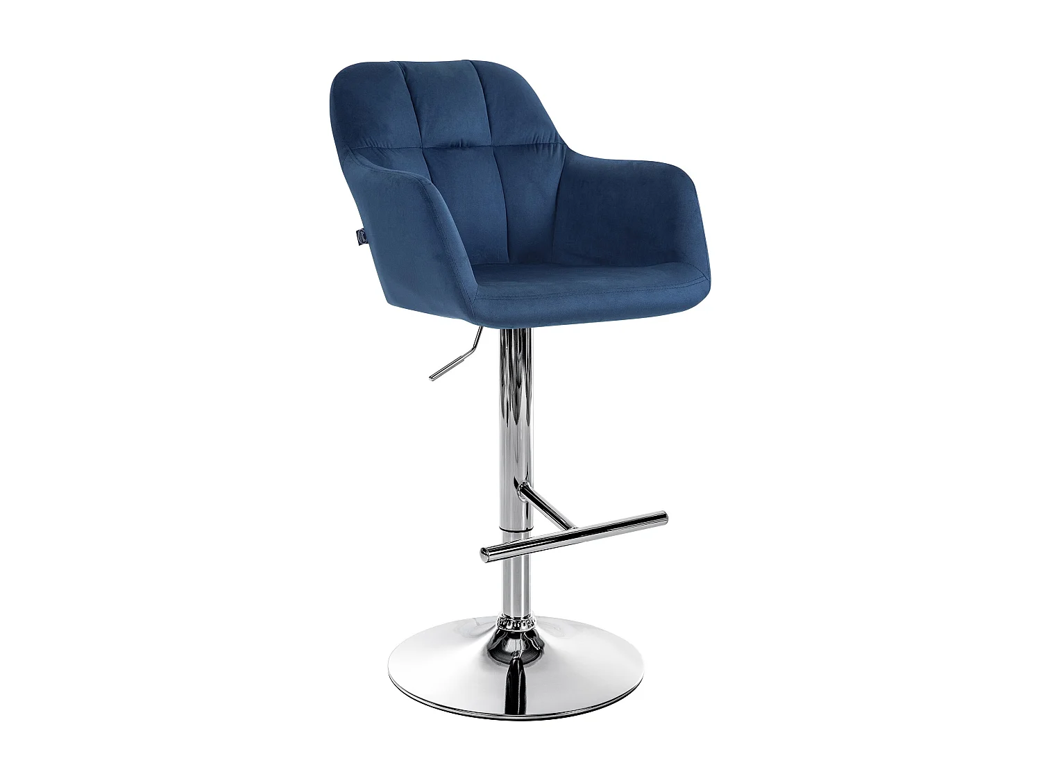 Tabouret de bar - Velours - Bleu - Natoma