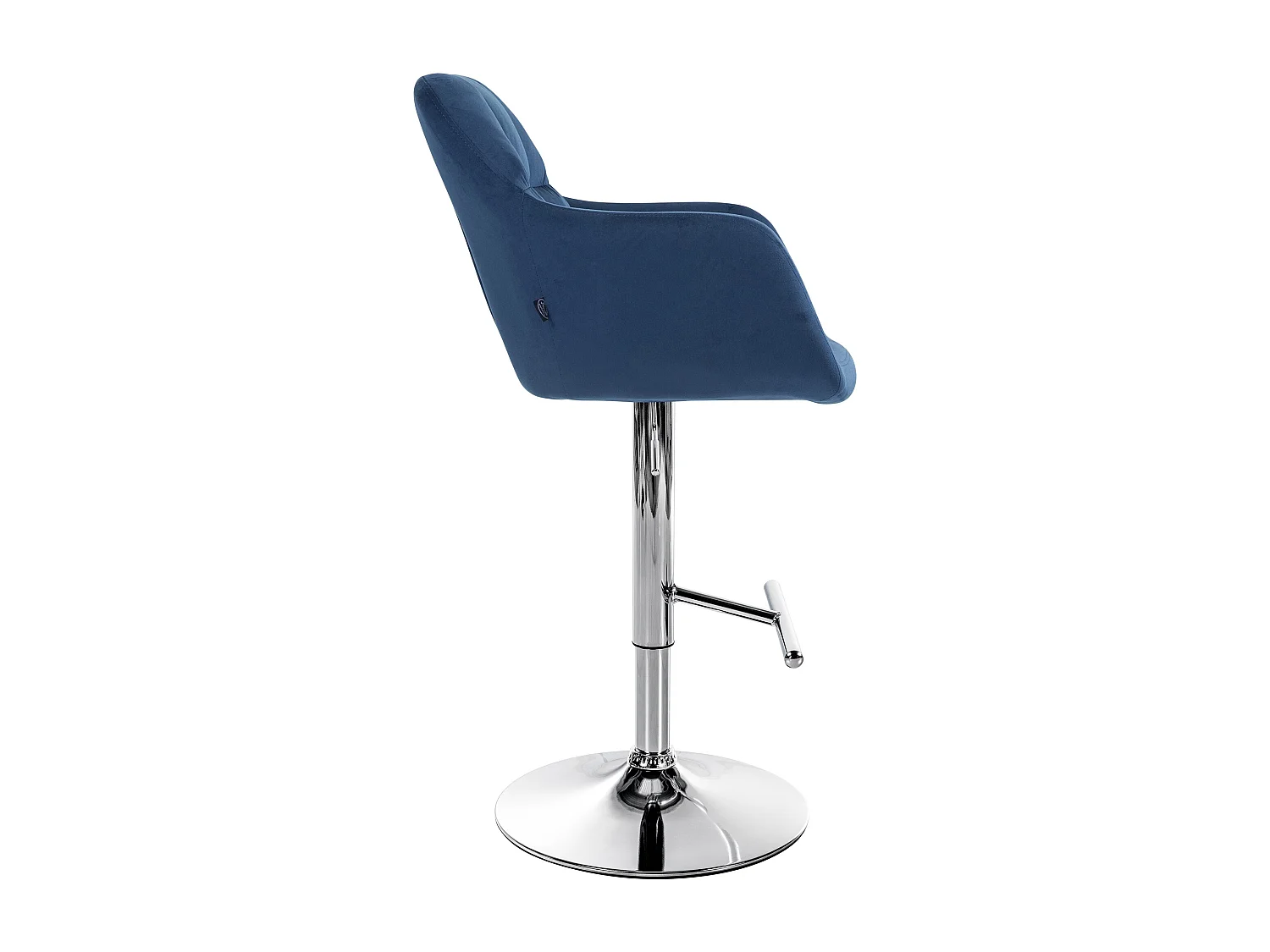 Tabouret de bar - Velours - Bleu - Natoma