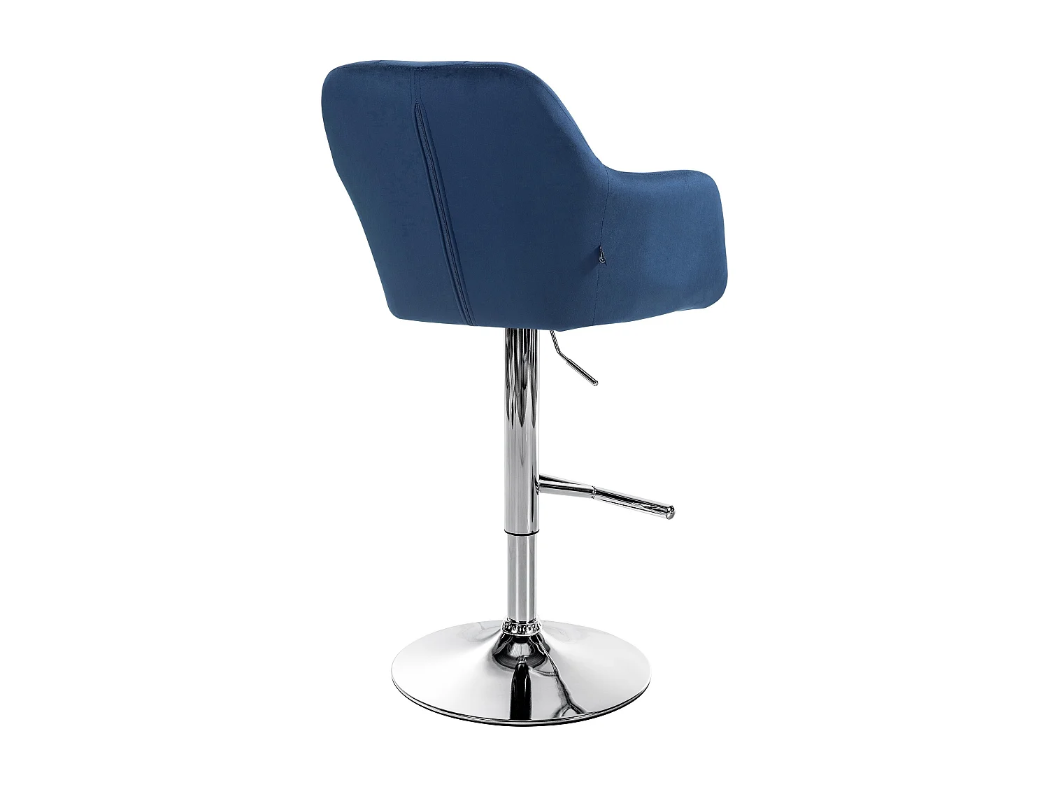 Tabouret de bar - Velours - Bleu - Natoma