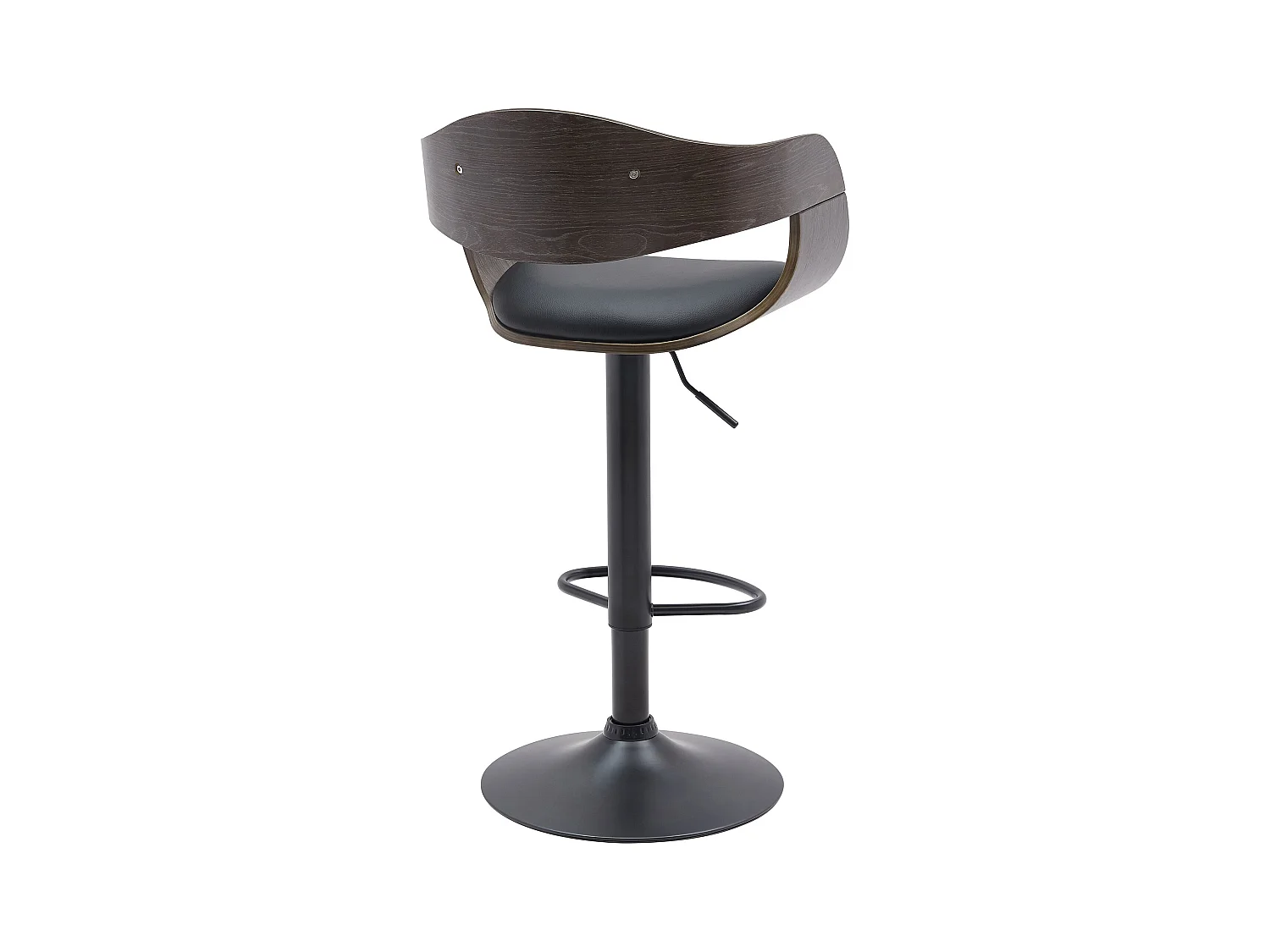 Lot de 2  Tabouret de bar - Similicuir - Noir / Gris - Kingston