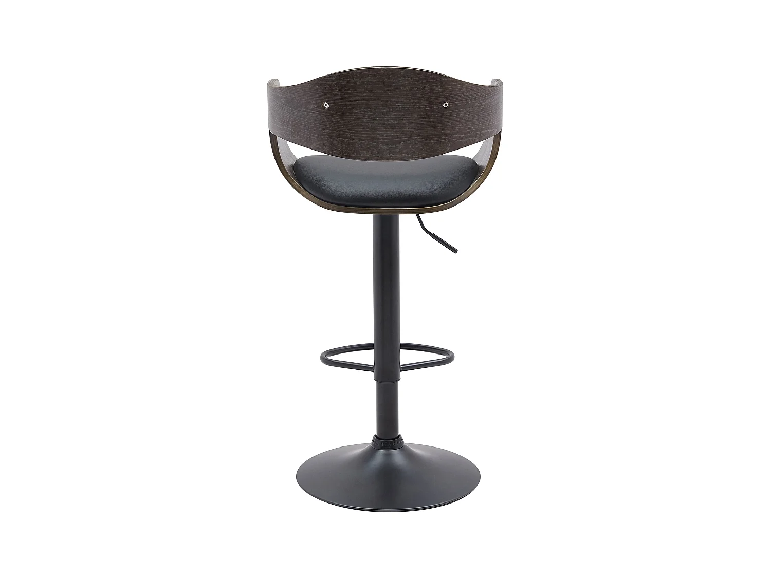 Lot de 2  Tabouret de bar - Similicuir - Noir / Gris - Kingston