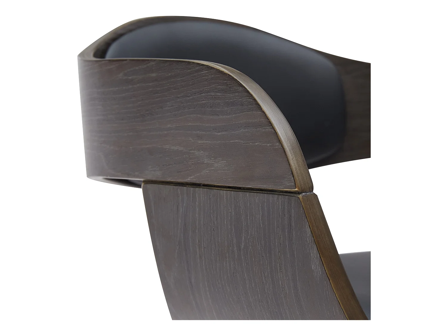 Lot de 2  Tabouret de bar - Similicuir - Noir / Gris - Kingston