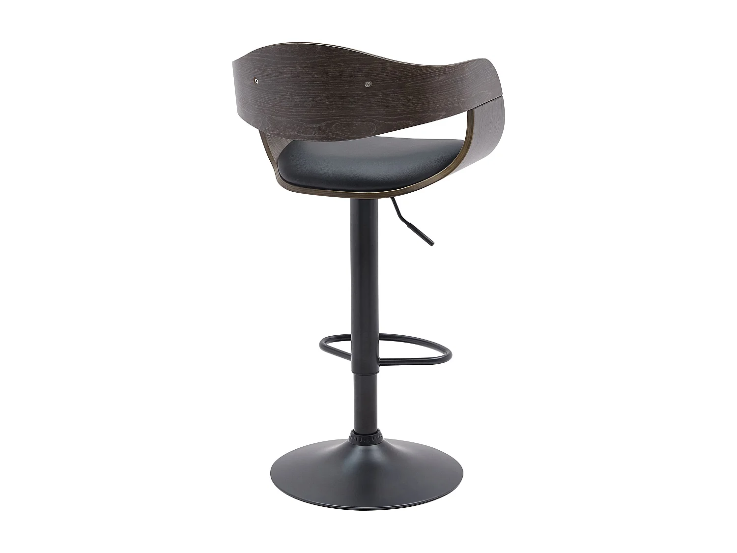 Lot de 2  Tabouret de bar - Similicuir - Noir / Gris - Kingston