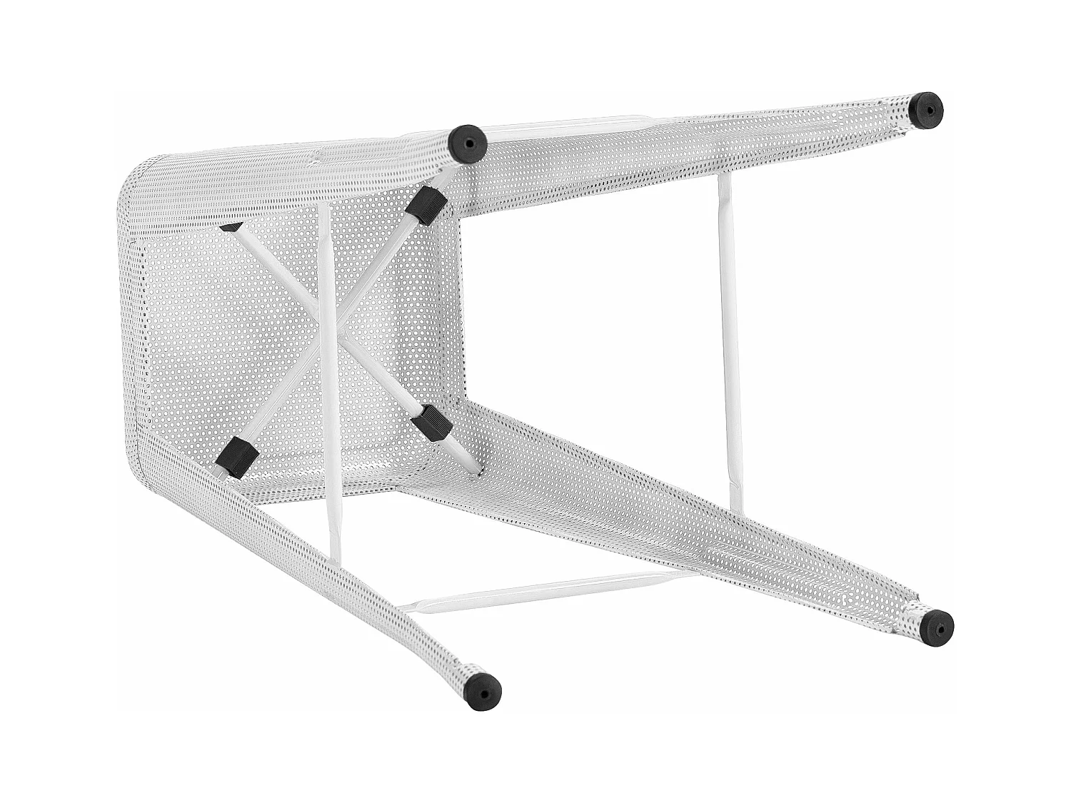 Lot de 4  Tabouret de bar - Métal - Blanc - Fletcher