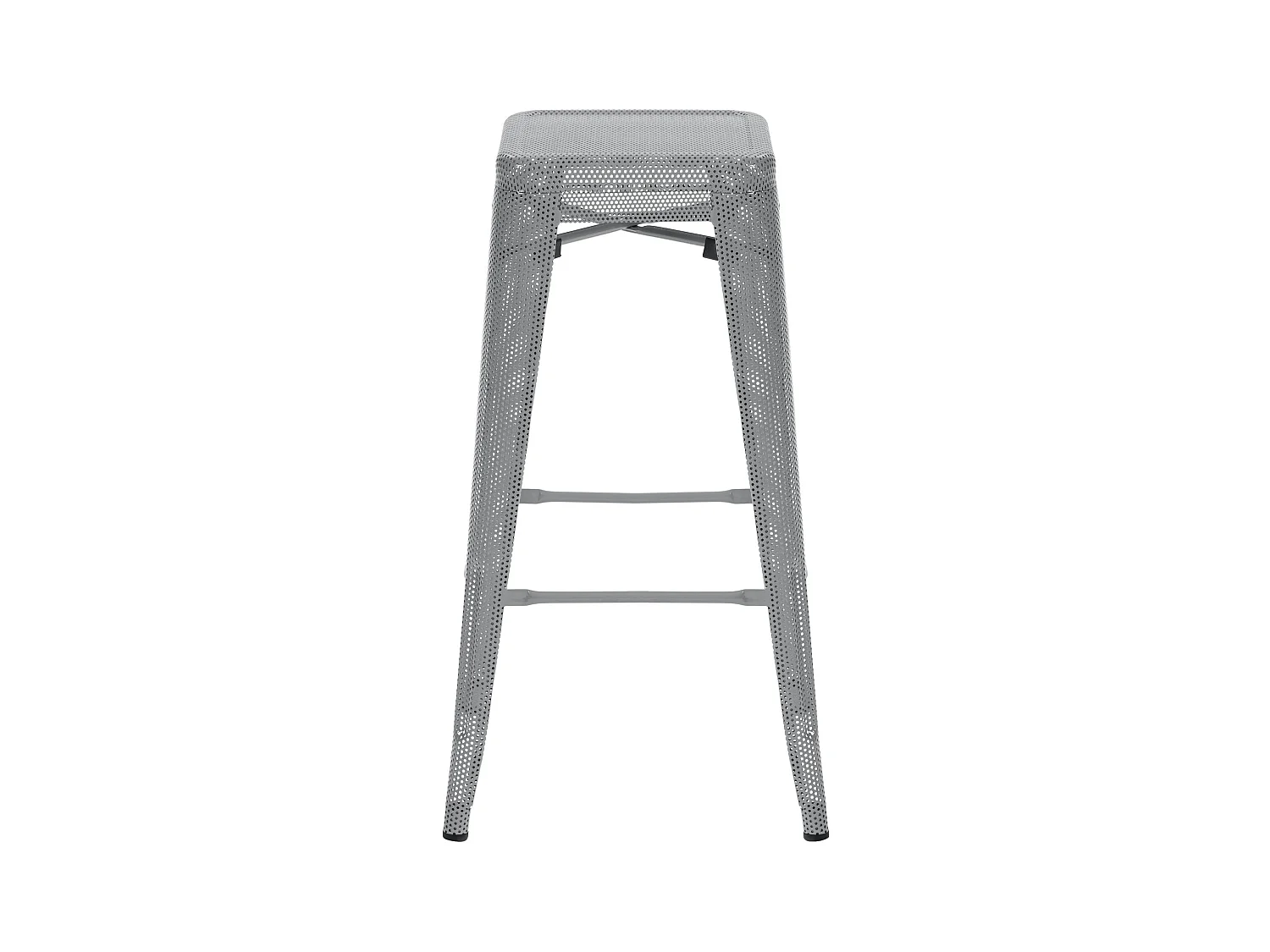 Lot de 4  Tabouret de bar - Métal - Argent - Fletcher