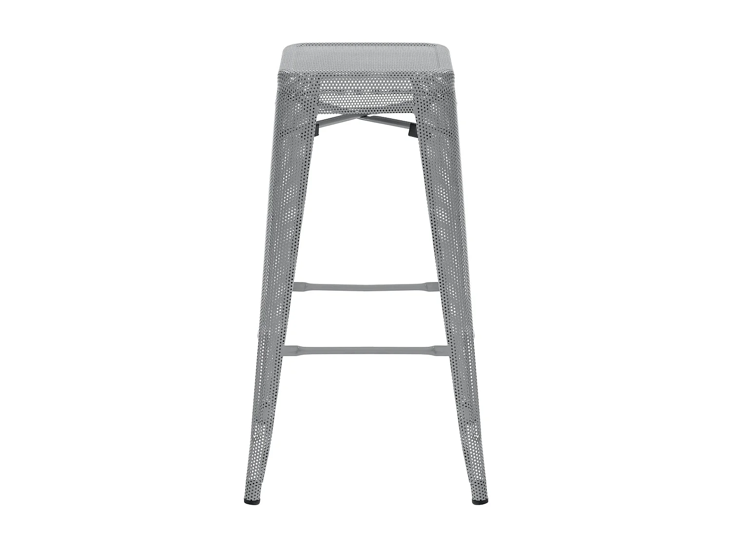 Lot de 4  Tabouret de bar - Métal - Argent - Fletcher