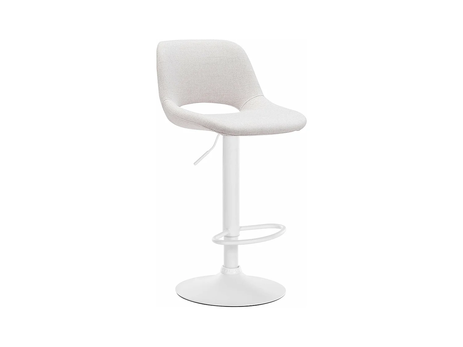 Tabouret de bar - Tissu - Crème - Camden