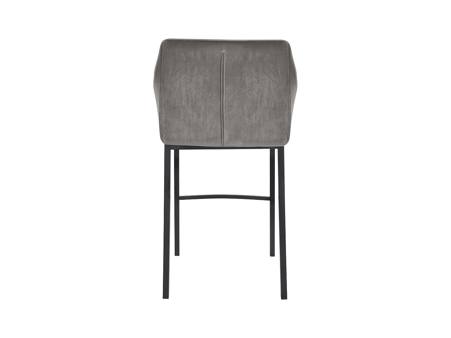 Lot de 2  Tabouret de bar - Velours - Gris - Damaso