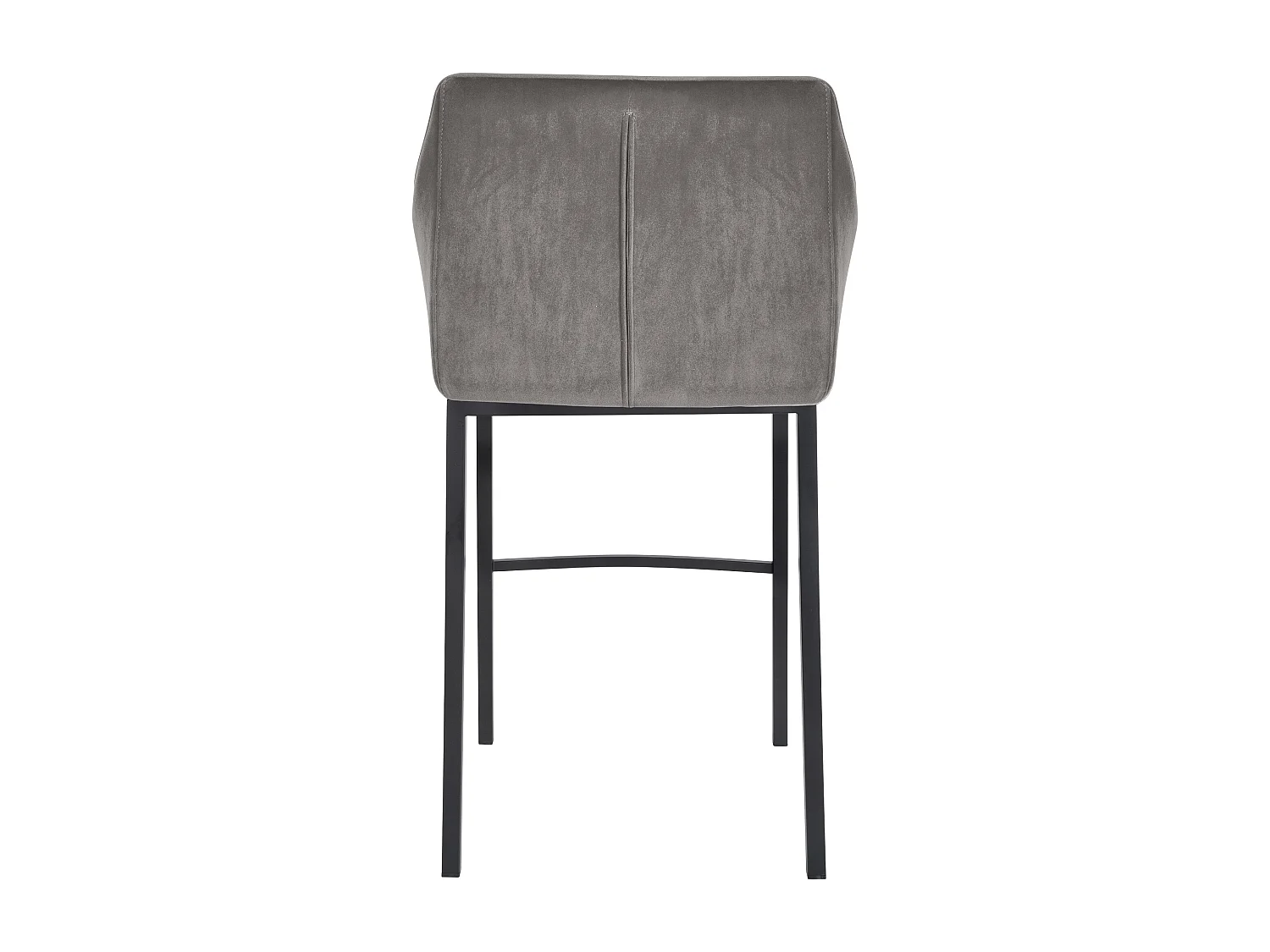 Lot de 2  Tabouret de bar - Velours - Gris - Damaso