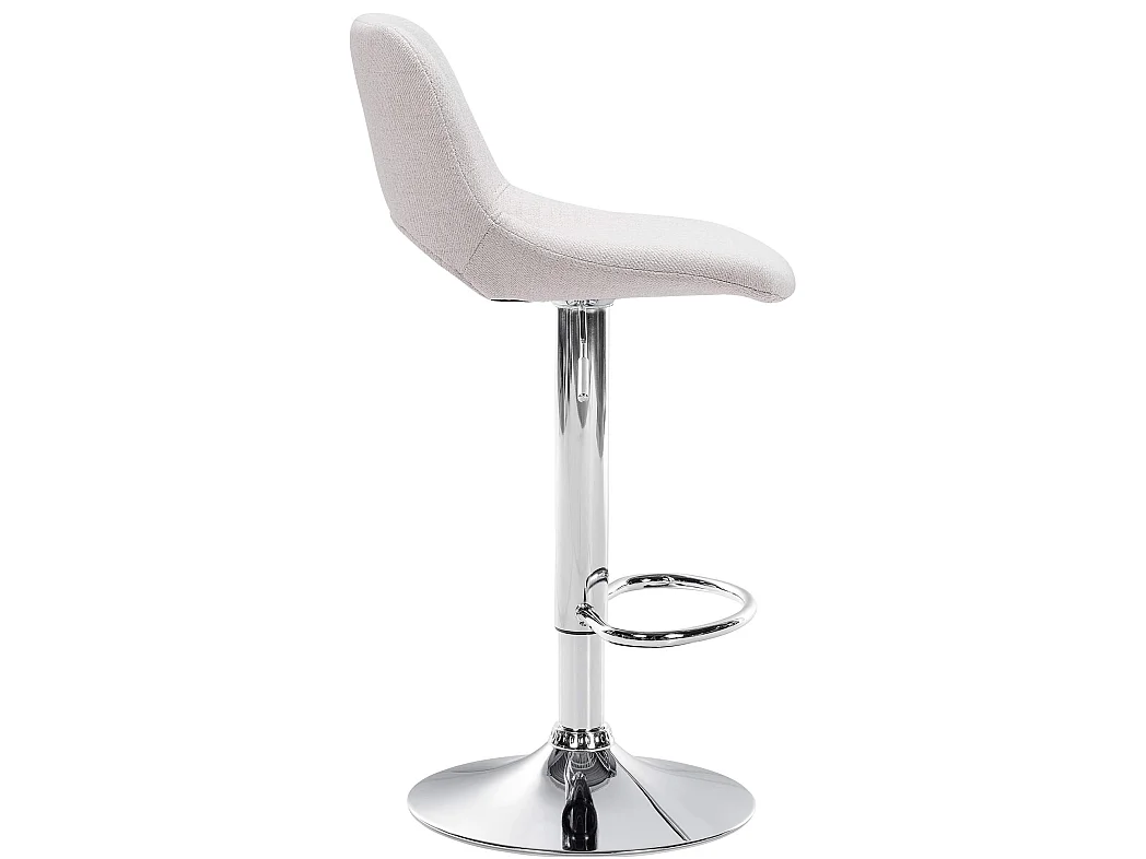 Lot de 2  Tabouret de bar - Tissu - Crème - Camden