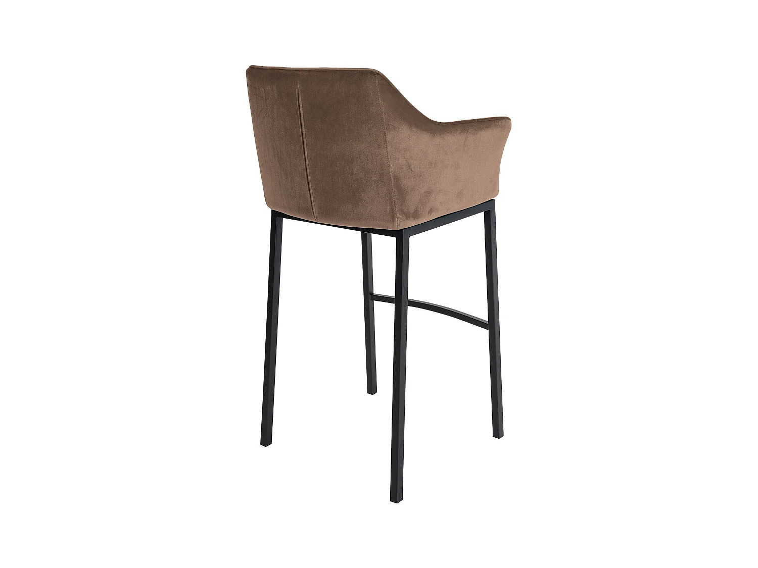 Lot de 2  Tabouret de bar - Velours - Marron - Damaso