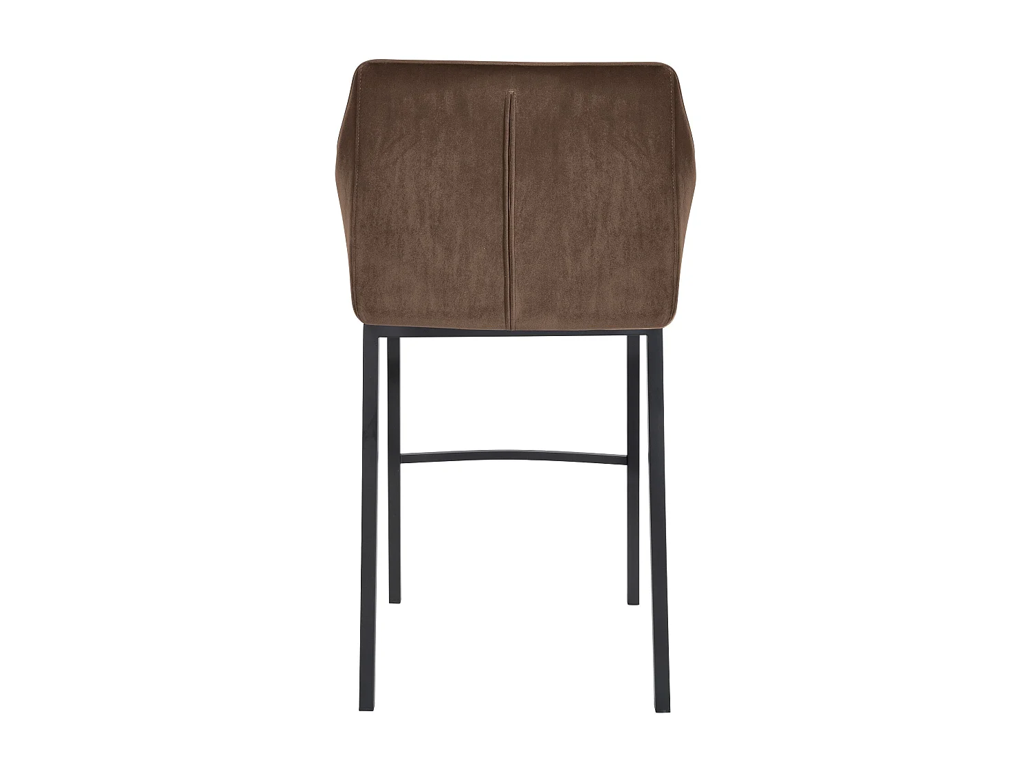 Lot de 2  Tabouret de bar - Velours - Marron - Damaso