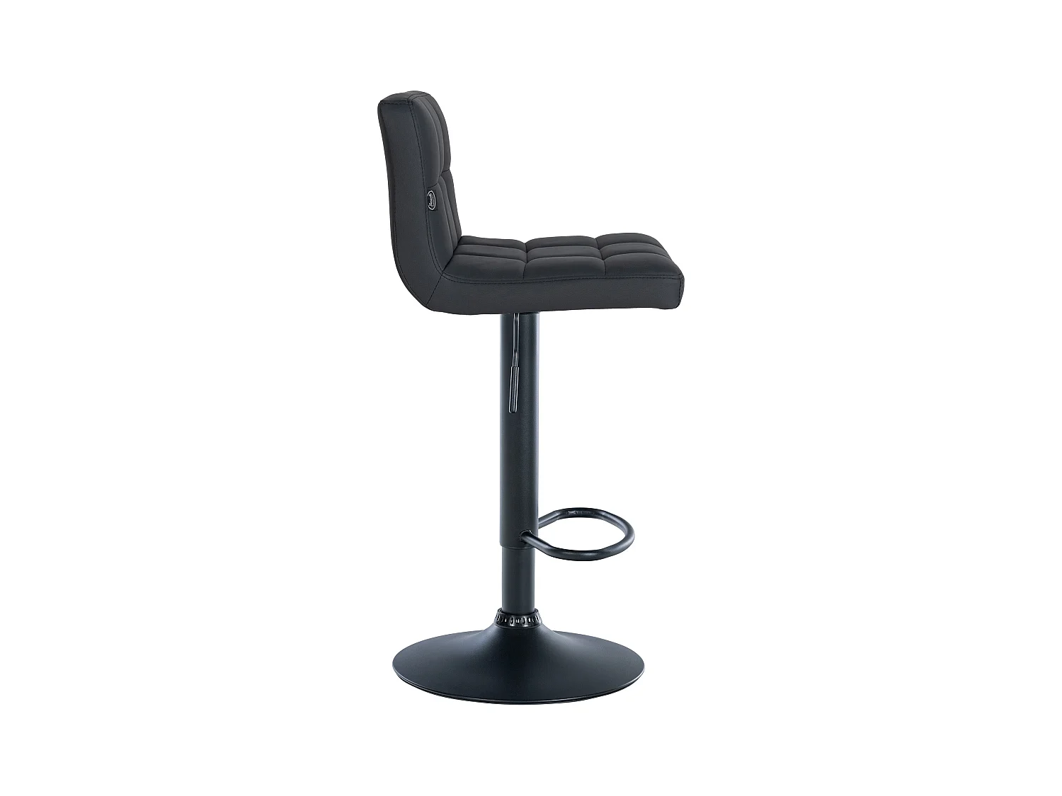 Lot de 2  Tabouret de bar - Similicuir & Noir - Noir - Feni