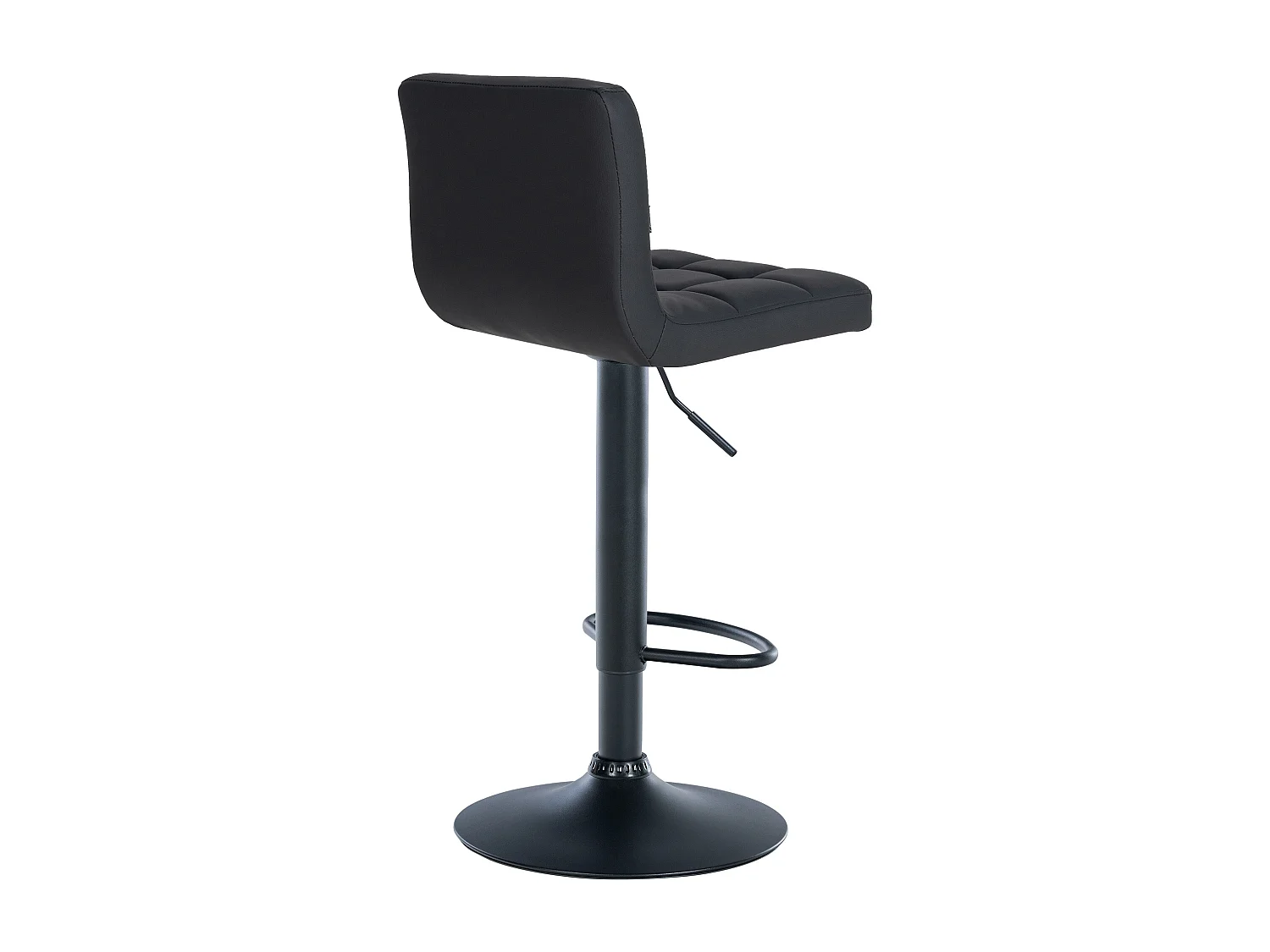 Lot de 2  Tabouret de bar - Similicuir & Noir - Noir - Feni