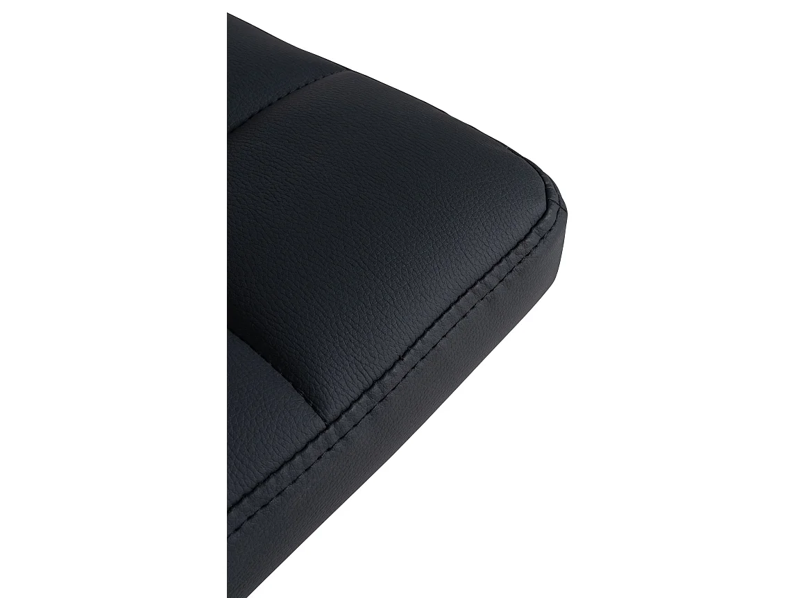 Lot de 2  Tabouret de bar - Similicuir & Noir - Noir - Feni