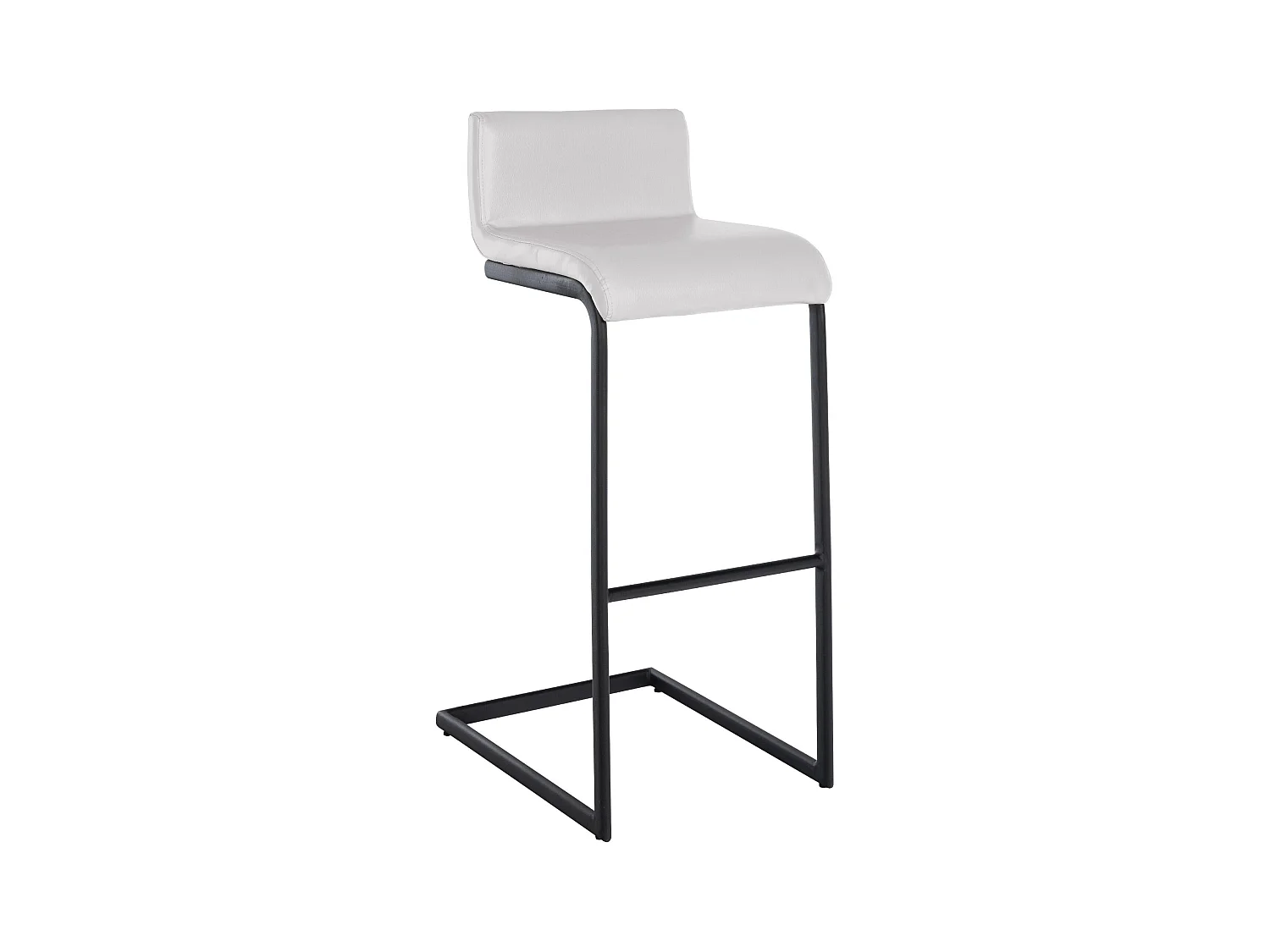 Tabouret de bar - Similicuir - Blanc - Newport