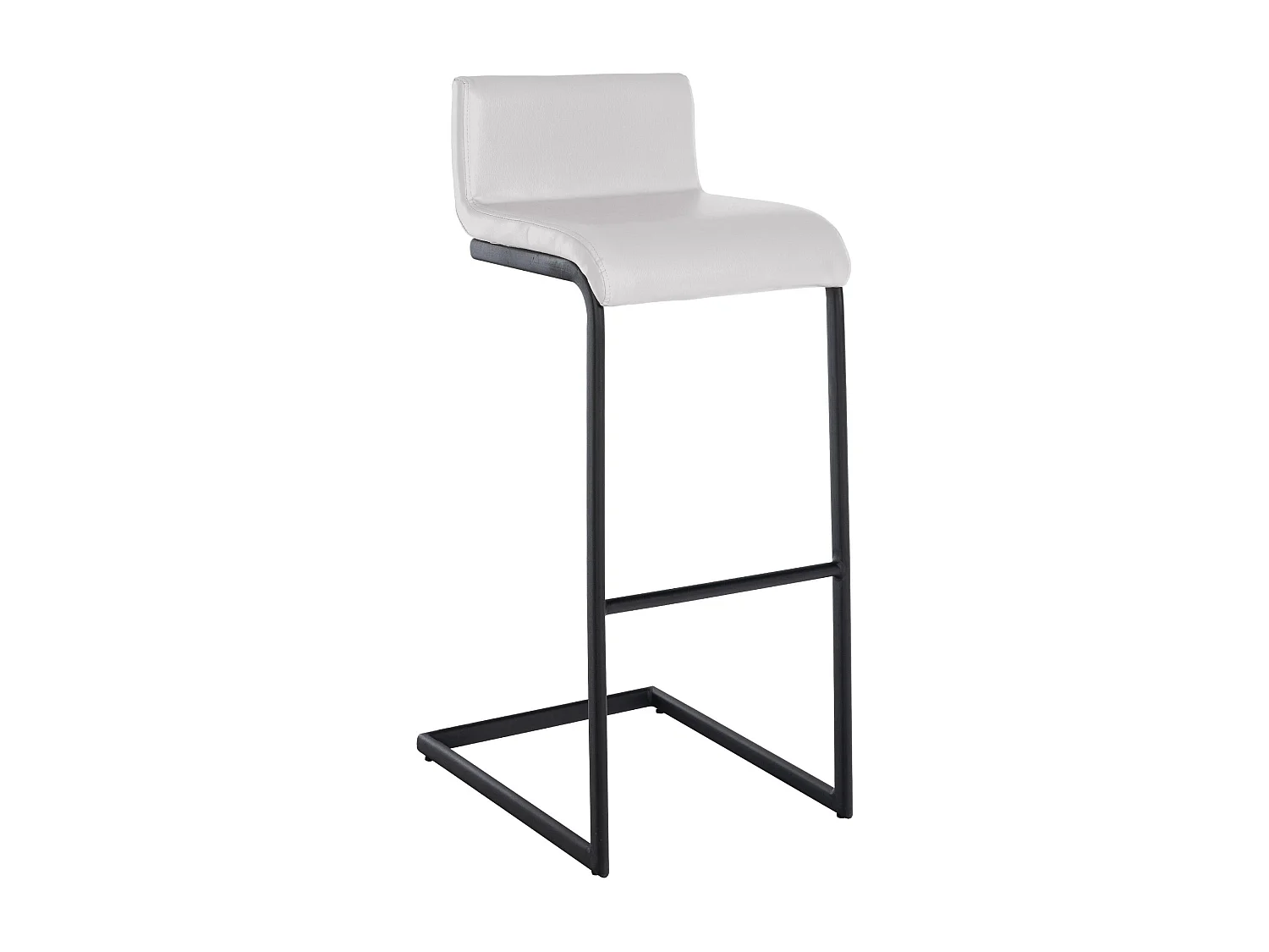 Tabouret de bar - Similicuir - Blanc - Newport