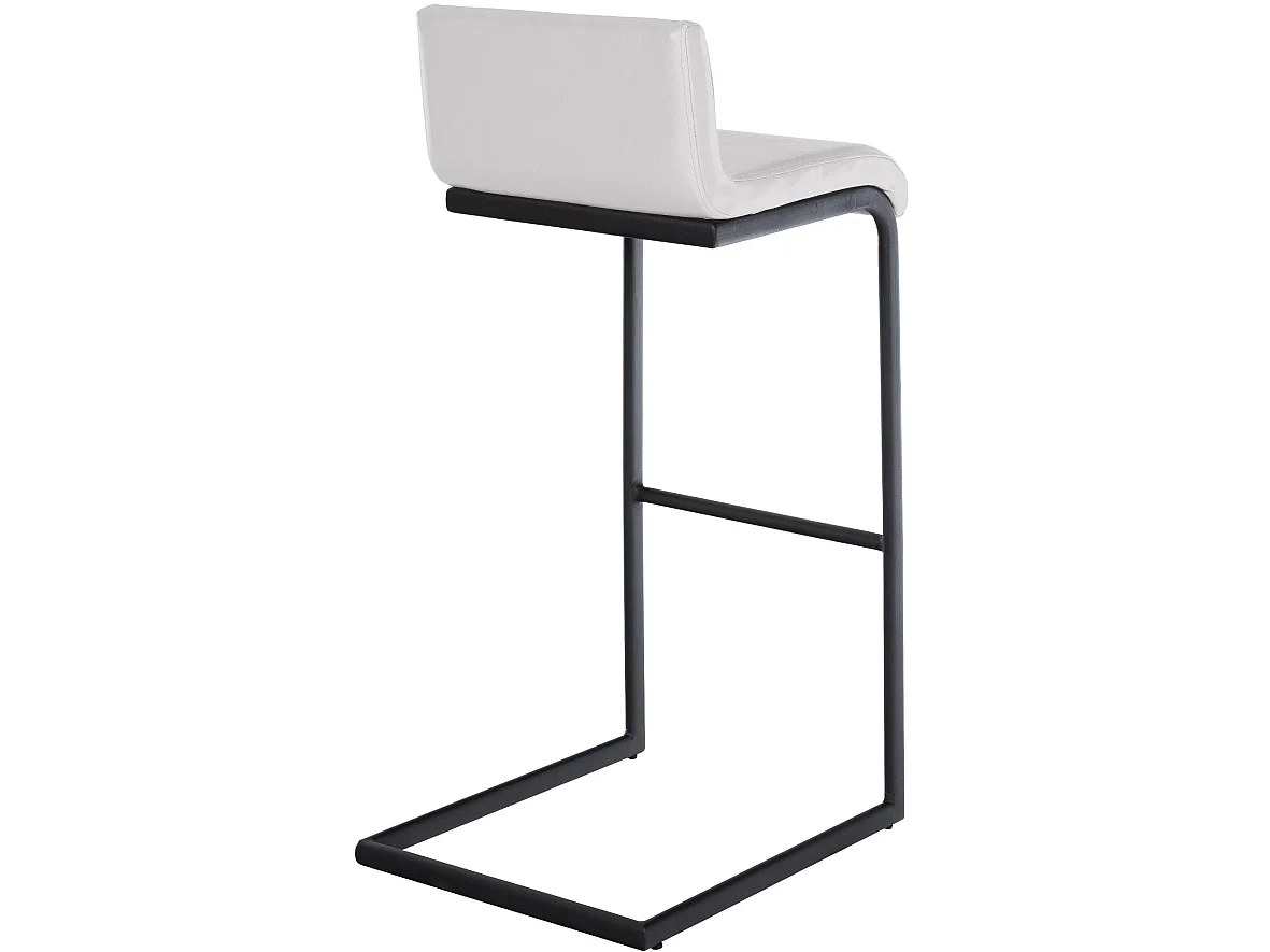 Tabouret de bar - Similicuir - Blanc - Newport
