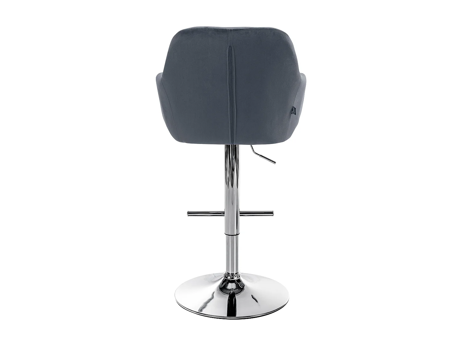 Tabouret de bar - Velours - Gris foncé - Natoma