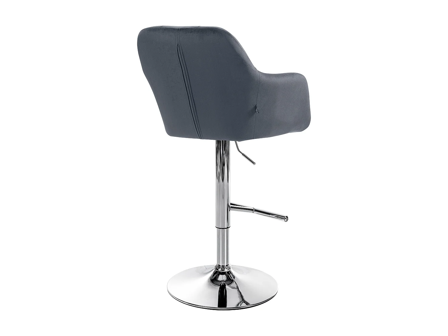 Tabouret de bar - Velours - Gris foncé - Natoma
