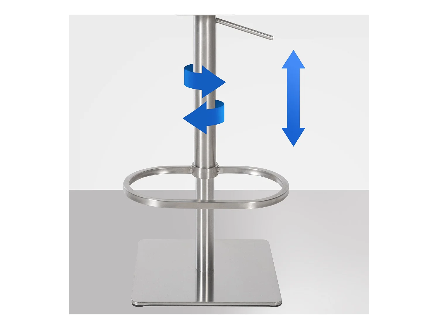 Lot de 2  Tabouret de bar - Velours - Gris - Damaso