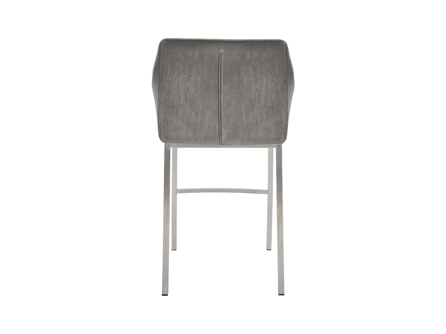 Lot de 2  Tabouret de bar - Velours - Gris - Damaso