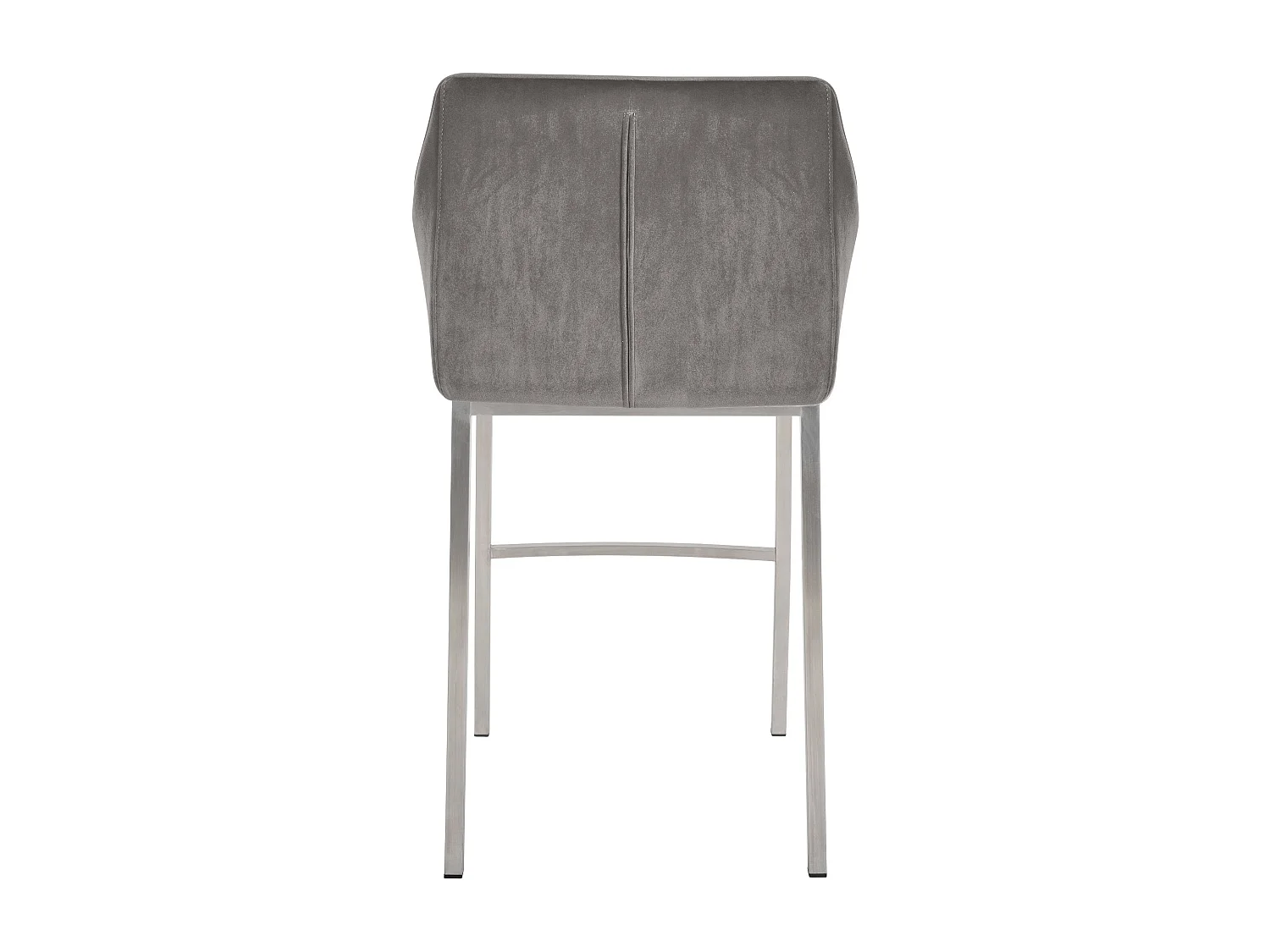 Lot de 2  Tabouret de bar - Velours - Gris - Damaso