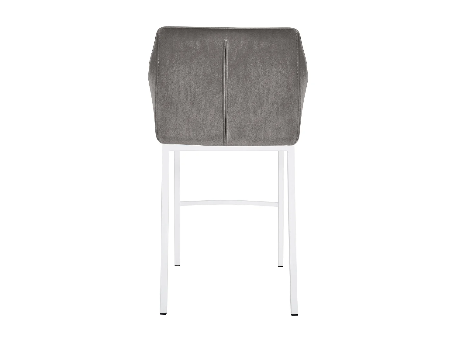 Lot de 2  Tabouret de bar - Velours - Gris - Damaso
