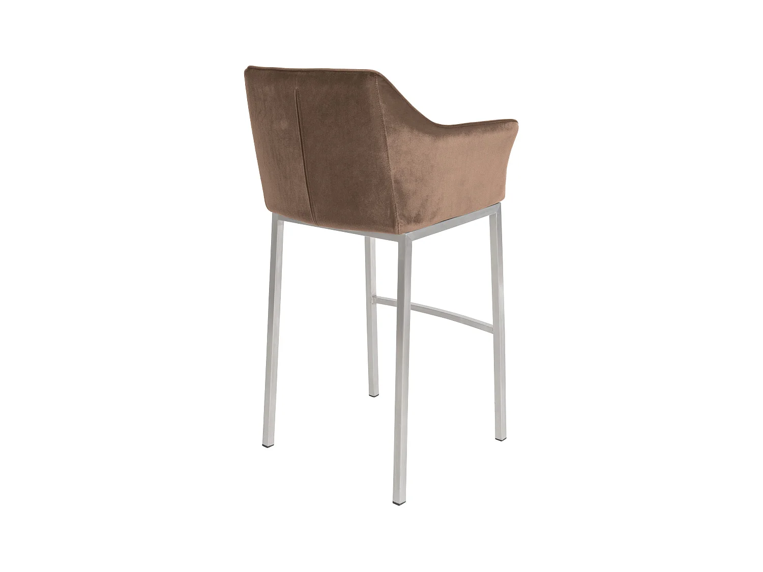 Lot de 2  Tabouret de bar - Velours - Marron - Damaso