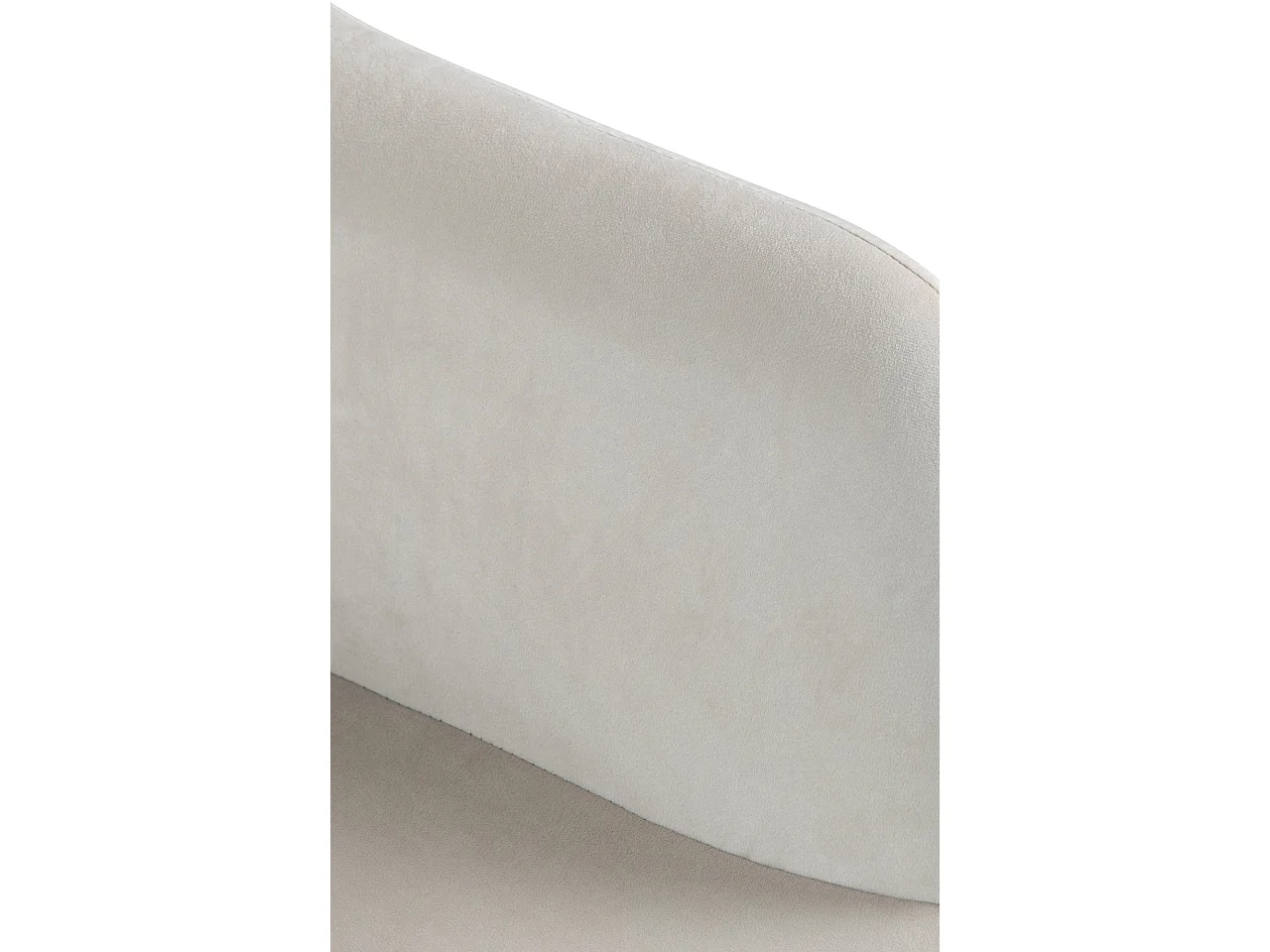 Tabouret de bar - Velours - Crème - Natoma