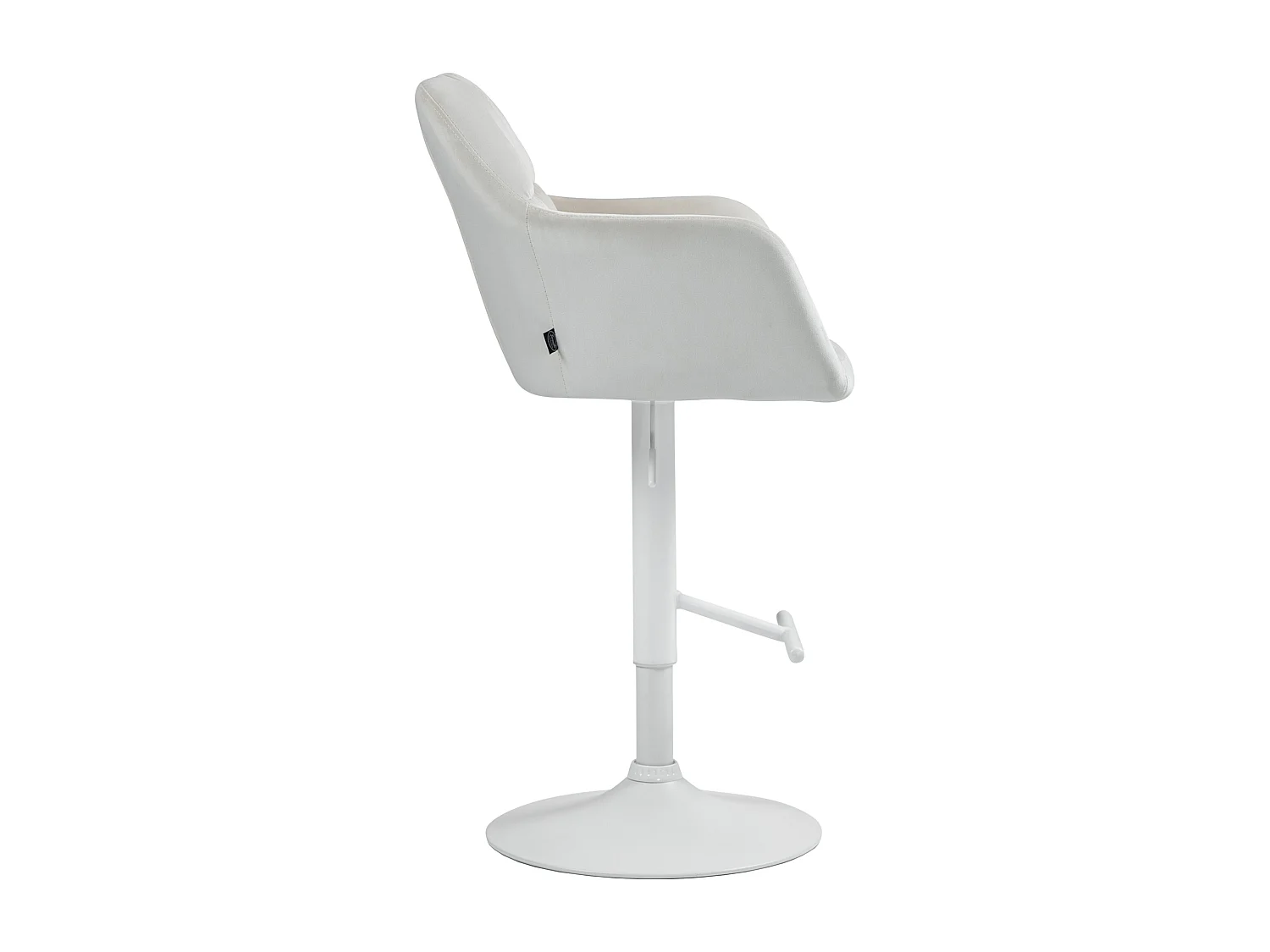 Tabouret de bar - Velours - Crème - Natoma