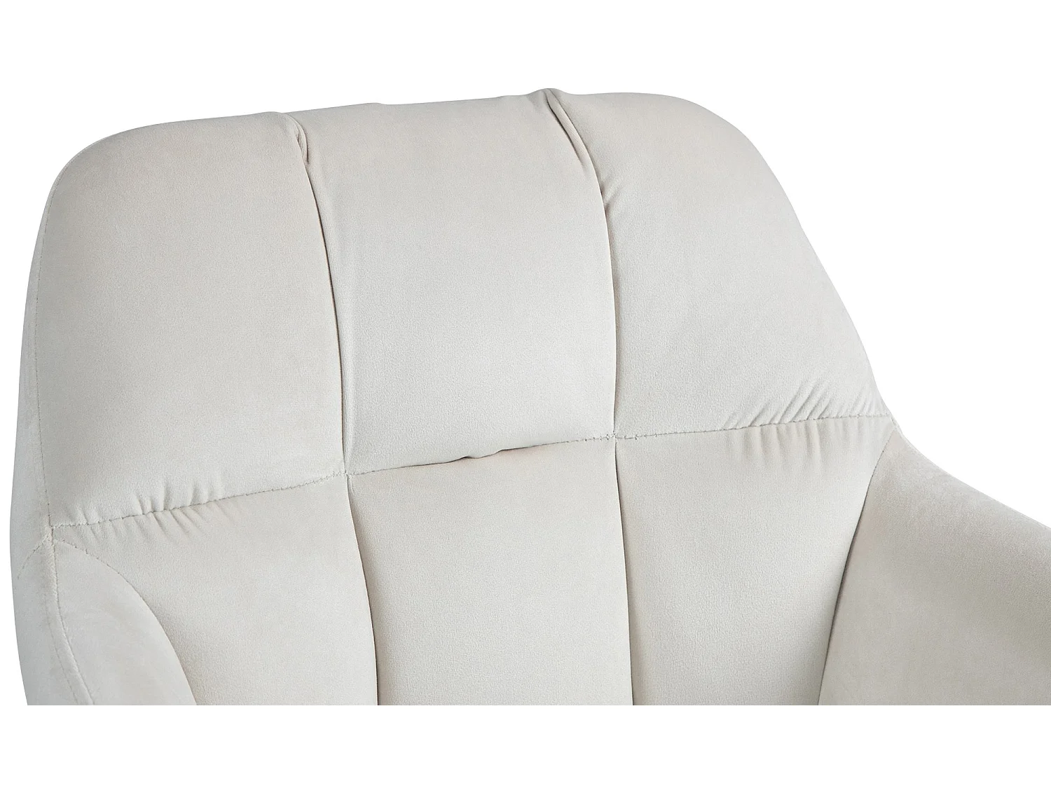 Tabouret de bar - Velours - Crème - Natoma