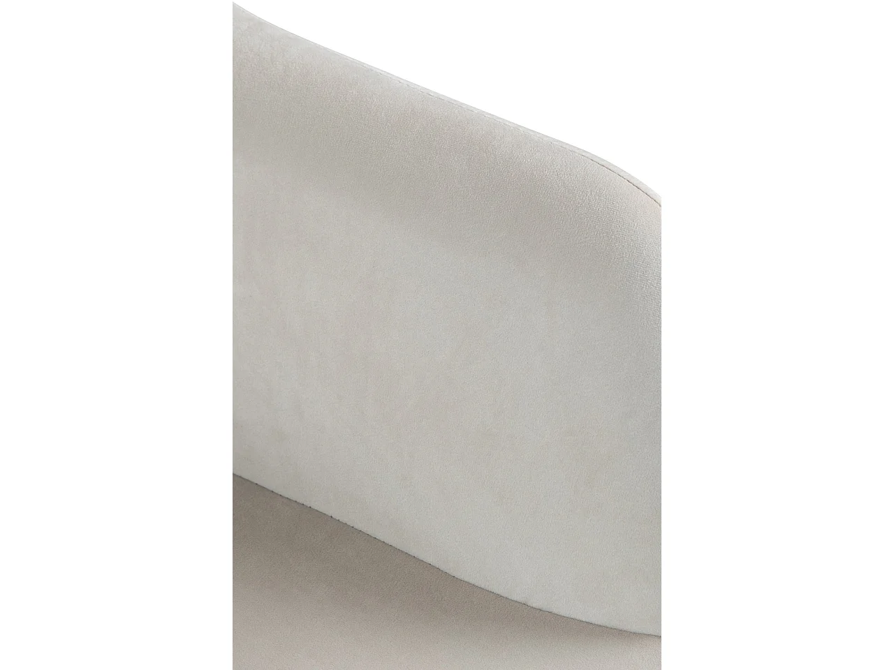 Tabouret de bar - Velours - Crème - Natoma