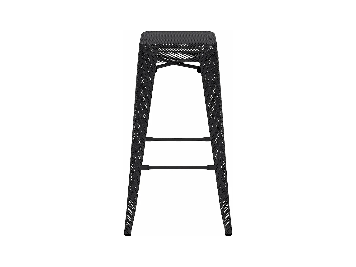 Lot de 4  Tabouret de bar - Métal - Noir - Fletcher