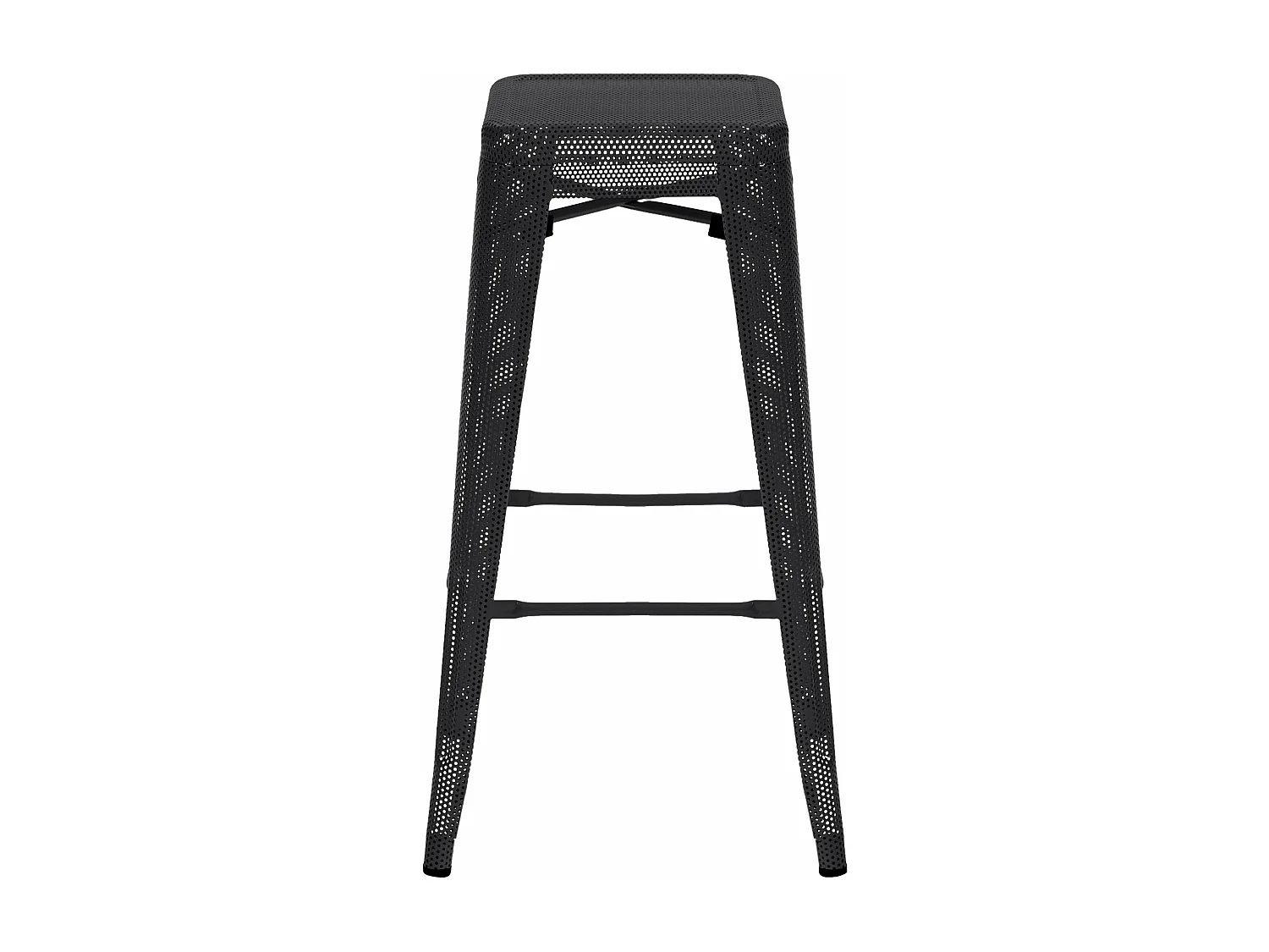 Lot de 4  Tabouret de bar - Métal - Noir - Fletcher