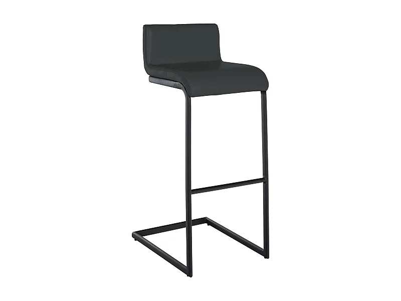 Tabouret de bar - Similicuir - Gris foncé - Newport
