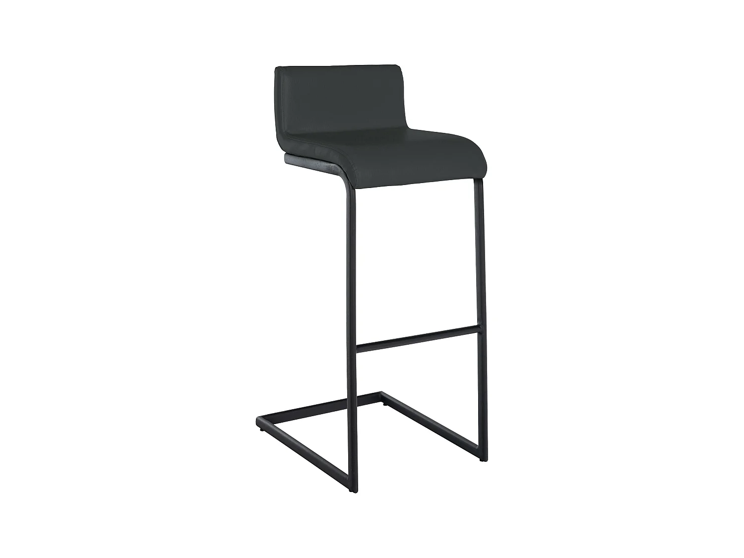 Tabouret de bar - Similicuir - Gris foncé - Newport