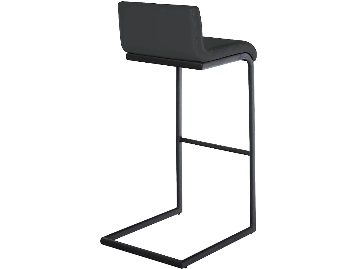 Tabouret de bar - Similicuir - Gris foncé - Newport