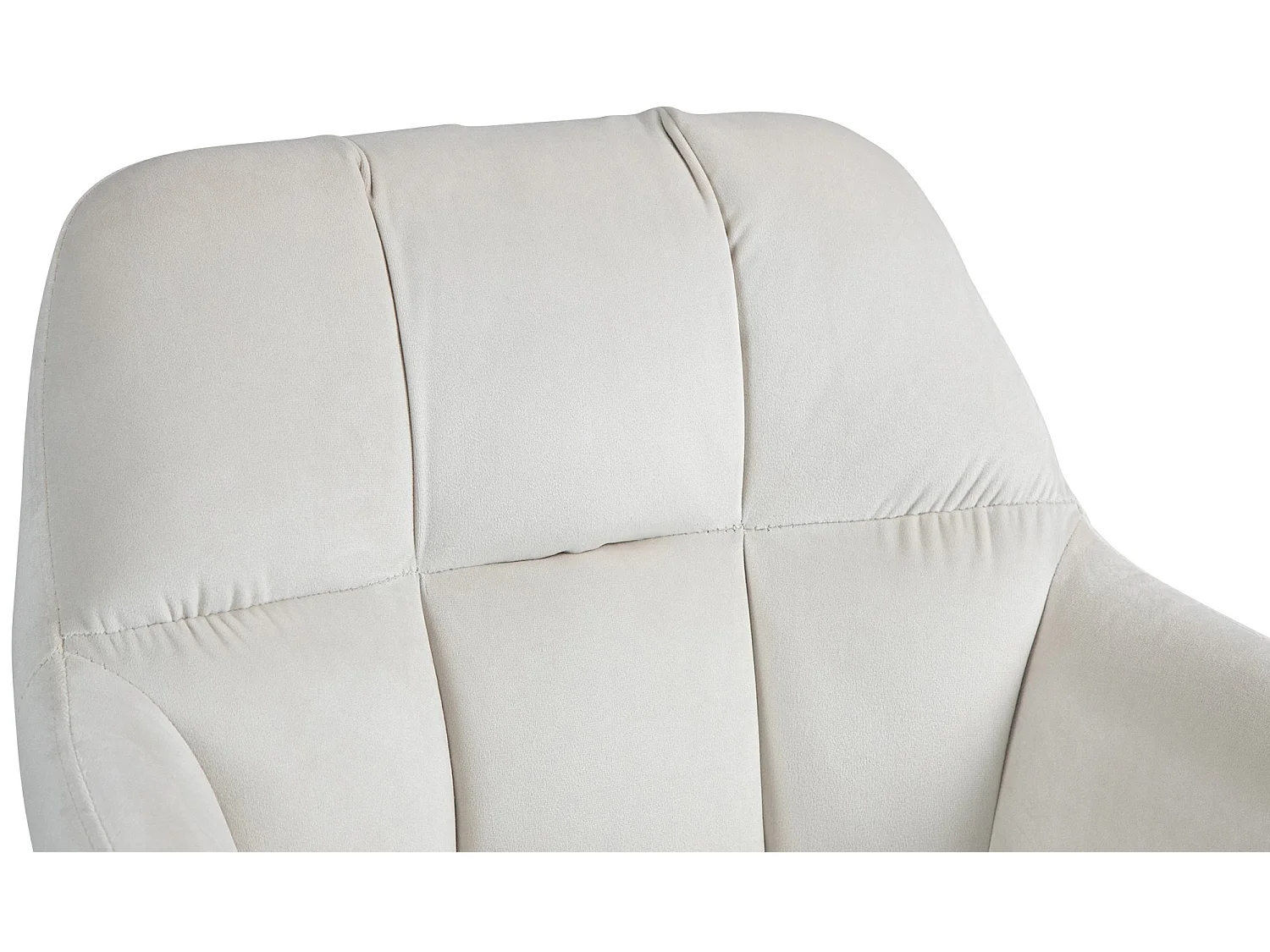 Tabouret de bar - Velours - Crème - Natoma